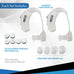 Digital Behind-The-Ear Hearing Amplifier Sound Enhancer - White