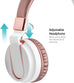 On-Ear Headphones with Built-In Mic, Portable Audio Headset with Adjustable Headband, Soft Ear Cushioned Pads, Foldable Design, for Phone or Computer Use, Hear Calls & Music Clearly - Chroma Rose Gold