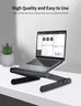 Adjustable Laptop Stand, Ergonomic Sit to Stand Laptop Riser & Holder, Macbook Stand, Standing Laptop Stand, Adjustable Height up to 18", Notebook Stand - 13.8", Black