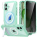 360° Protection Magnetic for Iphone 16 Case Built-In 9H Privacy Screen Green