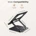 Laptop Stand for Desk,  Aluminum Adjustable Stand of Laptop for Mac / HP / Dell / Samsung, 10-16 Inches Foldable Computer Holder