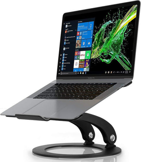 Laptop Stand for Desk, Adjustable Laptop Stand Ergonomic Computer Stand Holder Compatible with 10-15" Macbook Air, Pro, Lenovo, Dell (Black)