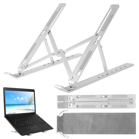 Laptop Stand, Laptop Holder Riser, Computer Tablet Stand, 6 Angles Adjustable Aluminum Ergonomic Foldable Portable Desktop Holder, Ventilated Cooling Notebook Stand for 10-15.6” Laptoptablet