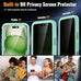 360° Protection Magnetic for Iphone 16 Case Built-In 9H Privacy Screen Green