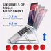 Adjustable Aluminum Laptop Stand - 6-Level Height, Foldable & Portable Design for 8-16” Laptops, Enhanced Ventilation & Heat