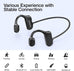 Open-Ear Headphones, Wireless Air Conduction Headphones Lightweight Sweatproof Bluetooth Sports Headset with Mic Answer Phone Call Music for Running, Hiking, Driving, Bicycling (Black)