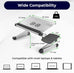 Workez Cooling Adjustable Laptop Stand for Desk W/Fan USB Ports Mouse Pad Ergonomic Foldable Laptop Stand Portable Computer Stand Laptop Riser, Silver